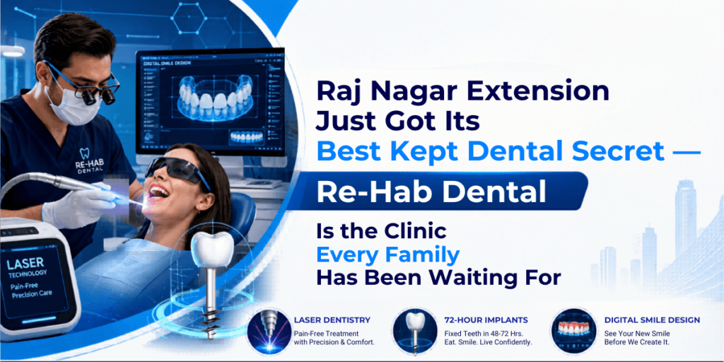 Raj Nagar Extension Just Got Its Best Kept Dental Secret — Re-Hab Dental Is the Clinic Every Family Has Been Waiting For​