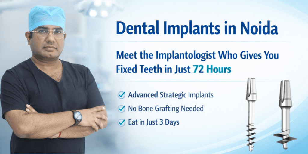 Dental Implants in Noida: Meet the Implantologist Who Gives You Fixed Teeth in Just 72 Hours