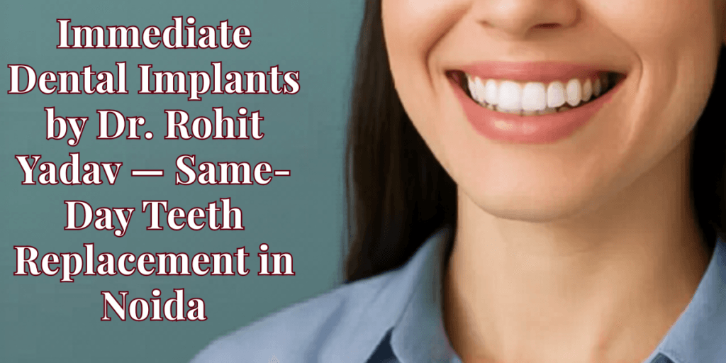 Immediate Dental Implants by Dr. Rohit Yadav — Same-Day Teeth Replacement in Noida
