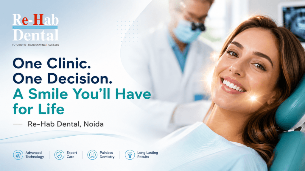 One Clinic. One Decision. A Smile You’ll Have for Life — Re-Hab Dental, Noida​